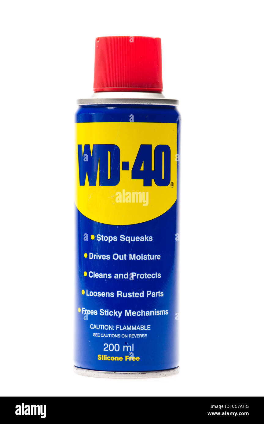 eine Dose WD-40 Spray Schmiermittel Stockfoto