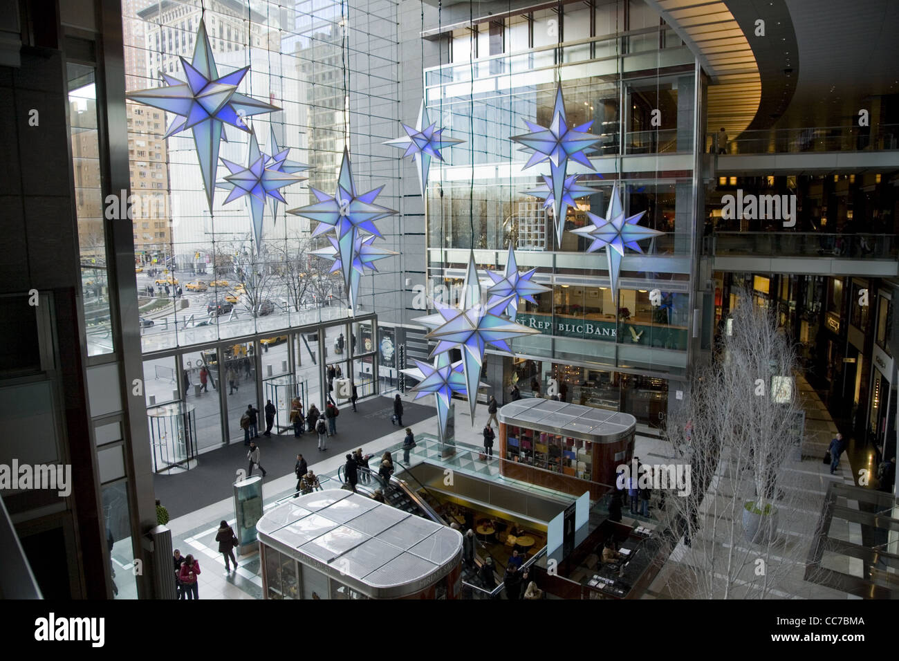 Time Warner Center Shopping Plaza, Columbus Circle, New York City Stockfoto