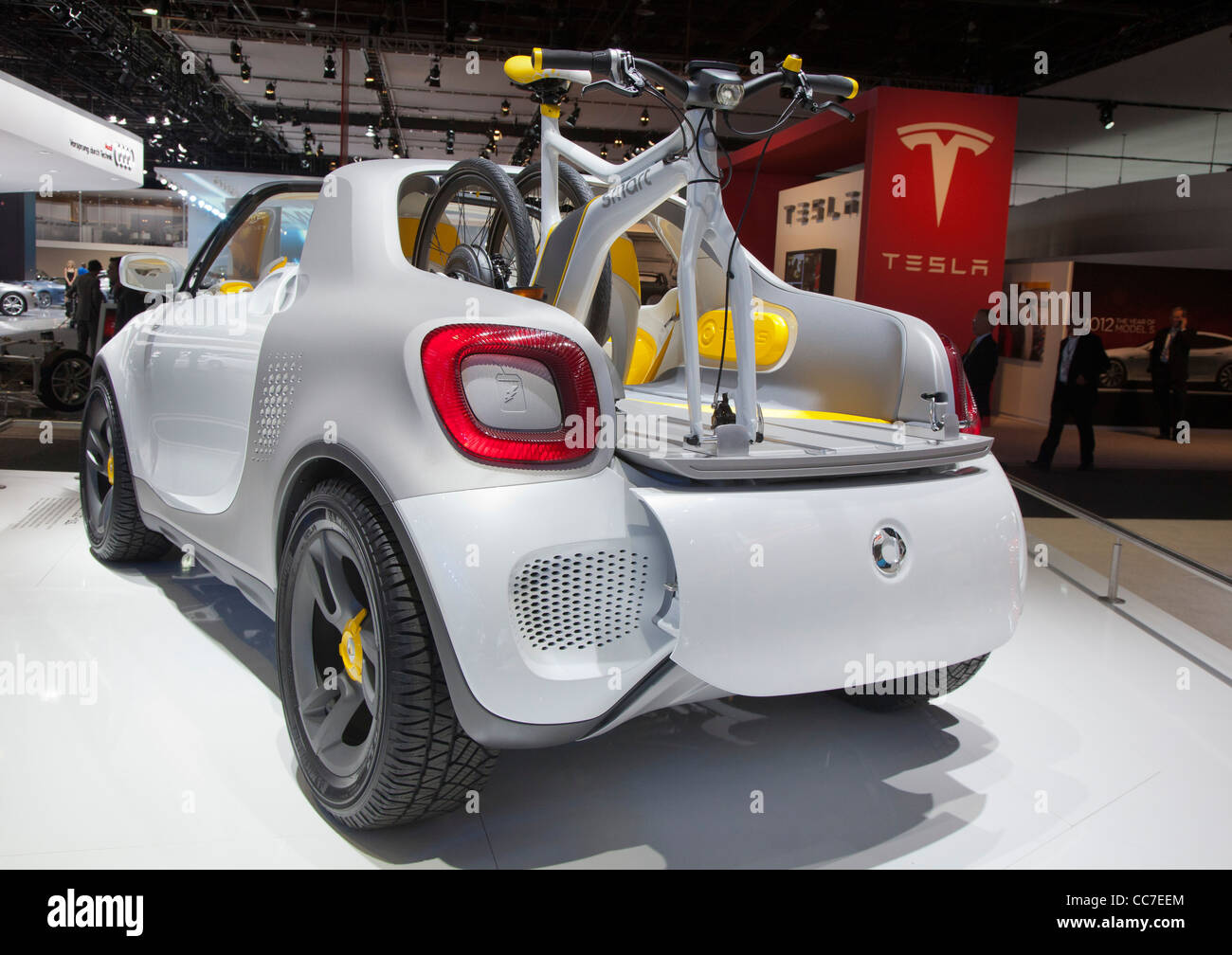 Detroit, Michigan - The Smart für-uns Konzept elektrische Pickup-Truck auf dem Display auf der North American International Auto Show. Stockfoto