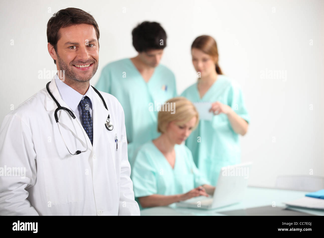 Arzt und Krankenschwester Stockfoto