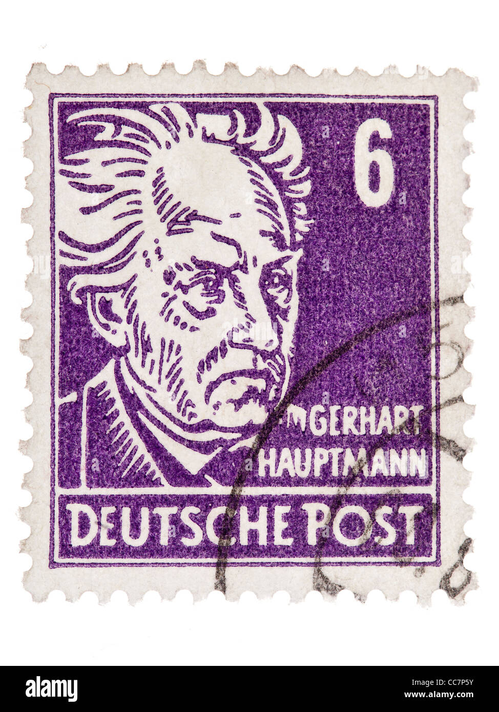 Briefmarke Deutsche Post Ddr 1952 Gerhart Hauptmann 6 Pfennig