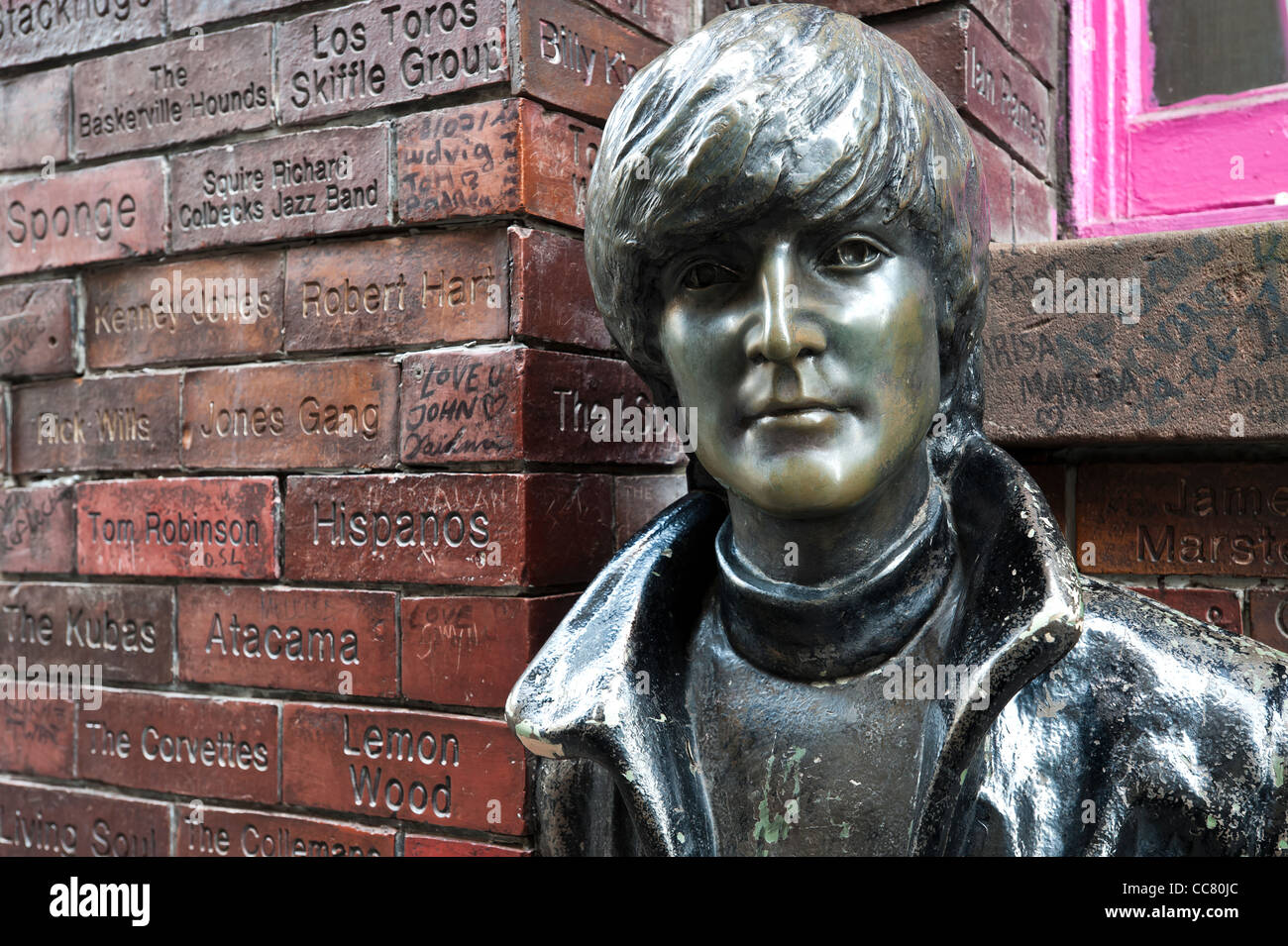 John Lennon-Statue Liverpool Merseyside UK Stockfoto