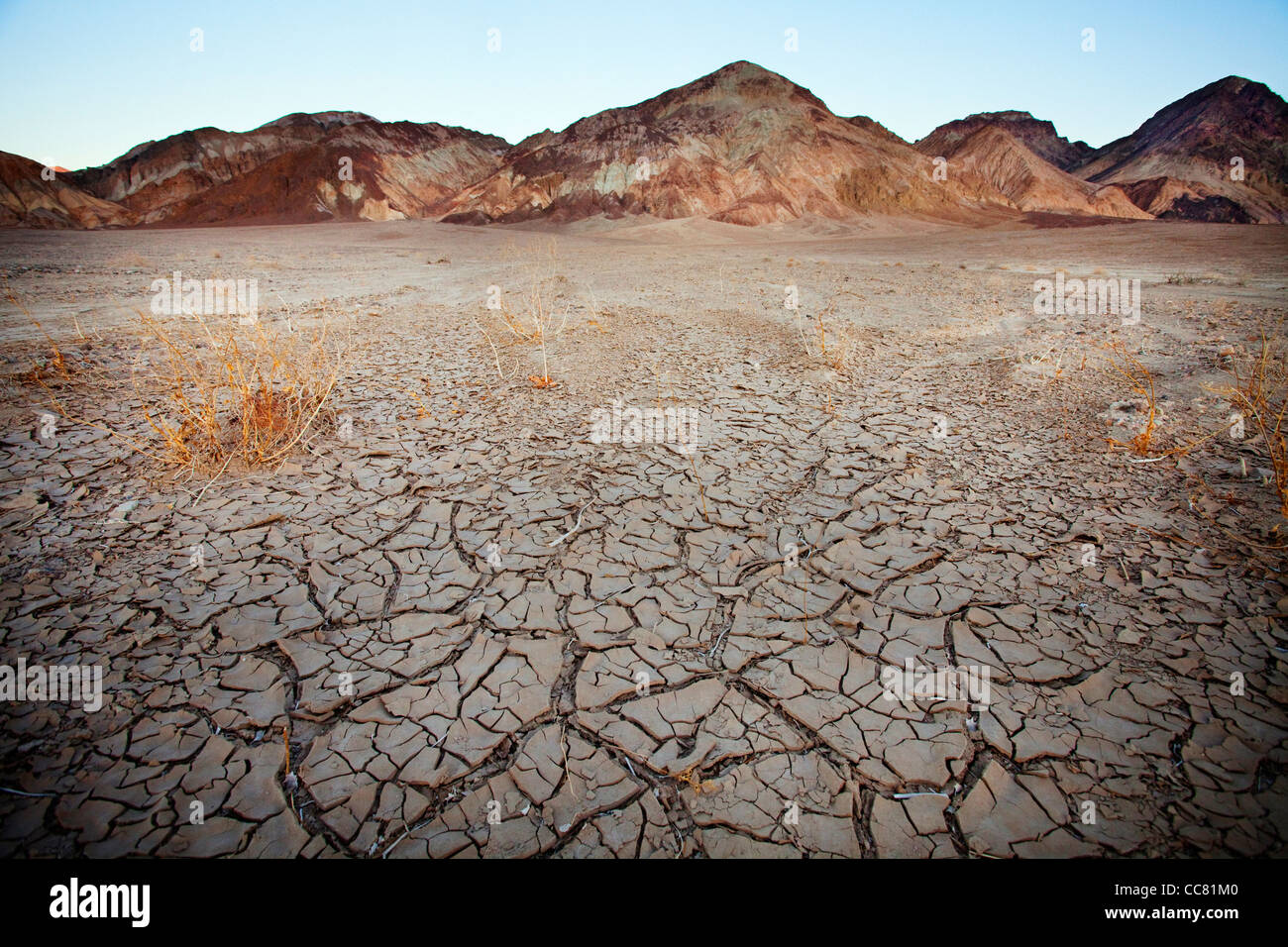 Unfruchtbare Erde im Death Valley Stockfoto