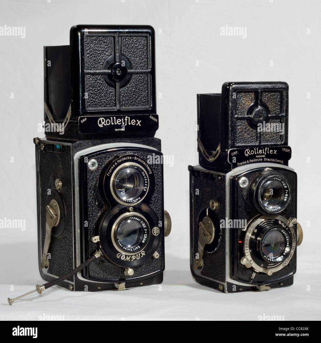 Mitte der 1930 622 Rolleiflex 6 x 6 und Baby Rolleiflex 4 x 4 Stockfoto