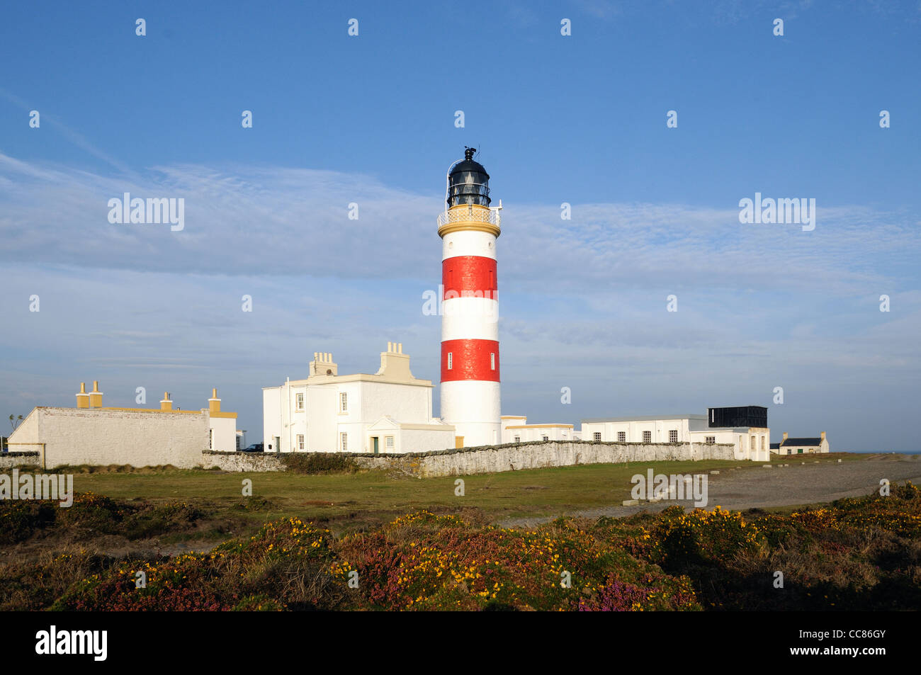 Punkt der Ayre Leuchtturm, der Isle Of Man Stockfoto