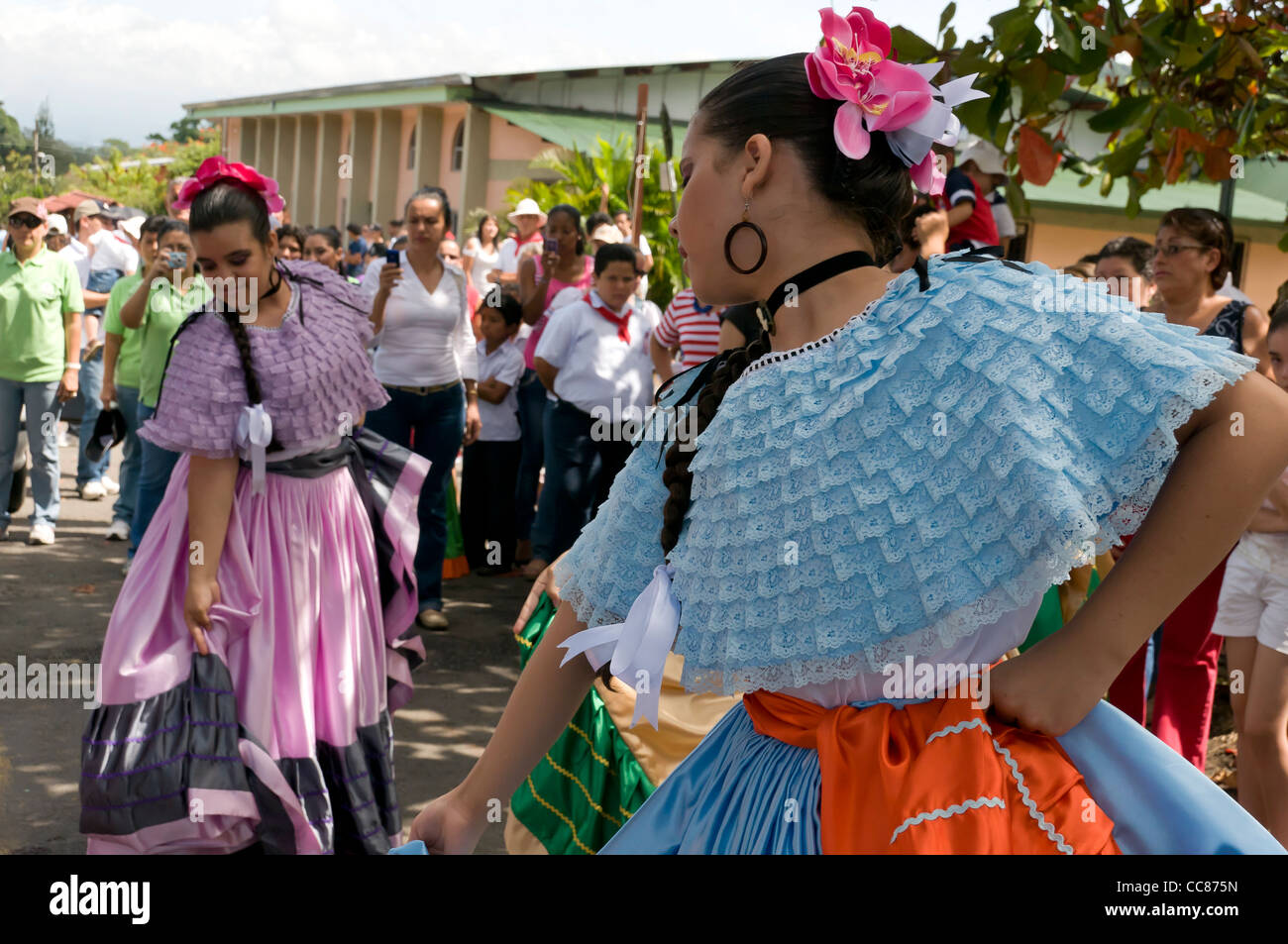 Traditioneller Tanz während der Feier der Unabhängigkeitstag Costa Rica Stockfoto