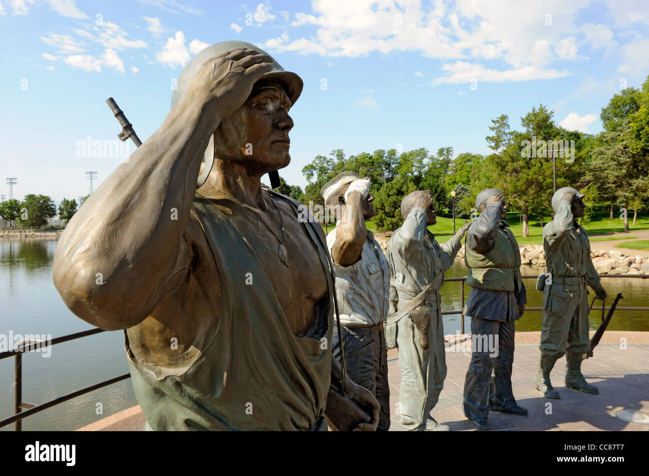 Pierre, South Dakota 2. Weltkrieg II Memorial Stockfoto