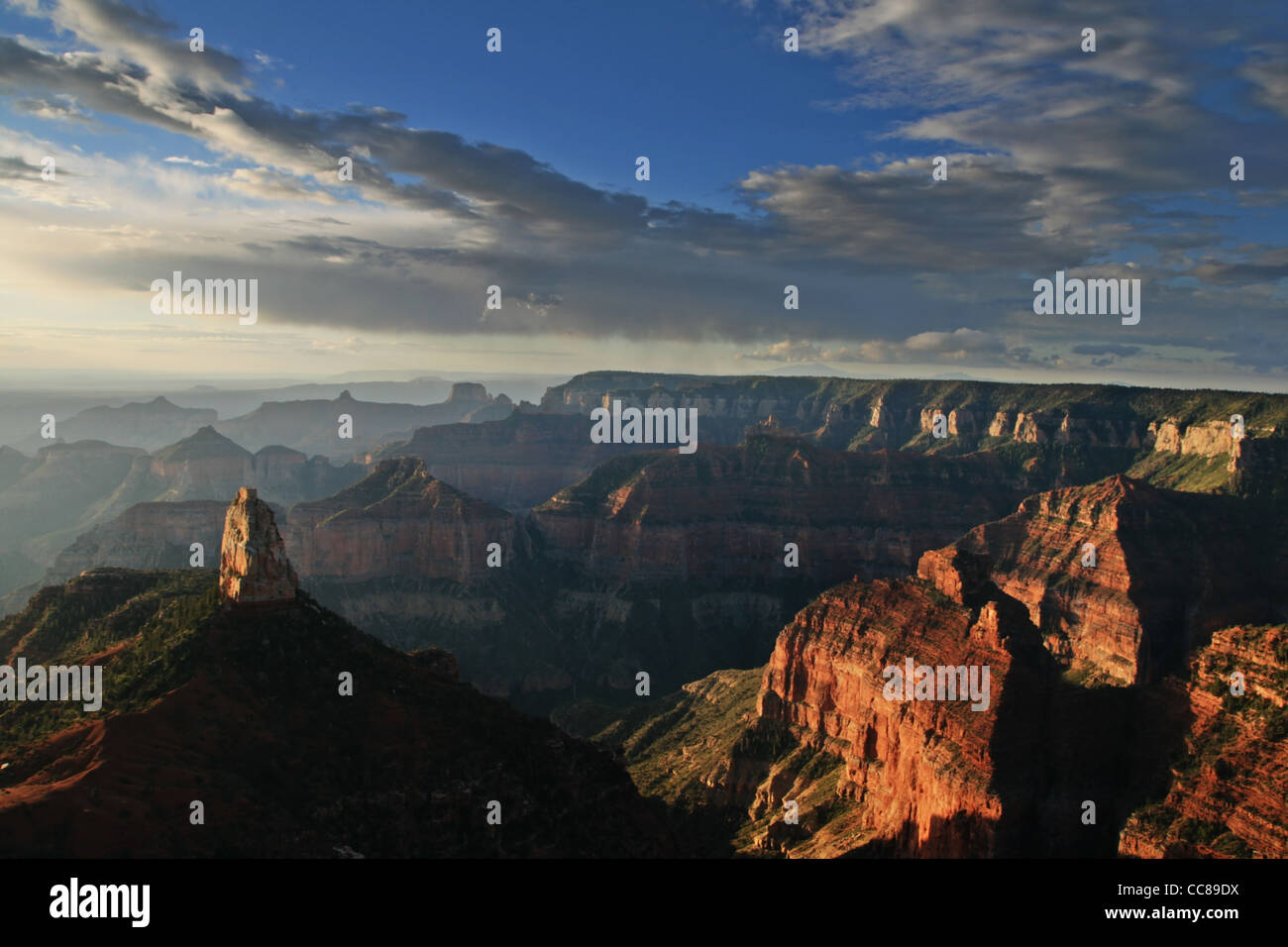 am frühen Morgen Ansicht des Grand Canyon National Park von Point Imperial übersehen auf der North Rim, Arizona Stockfoto
