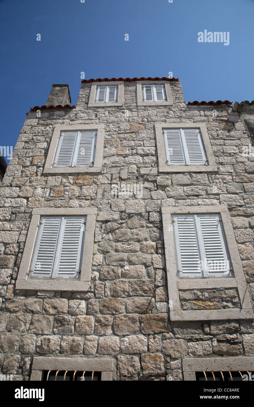 Alte historische Haus in Orebic, Kroatien Stockfoto