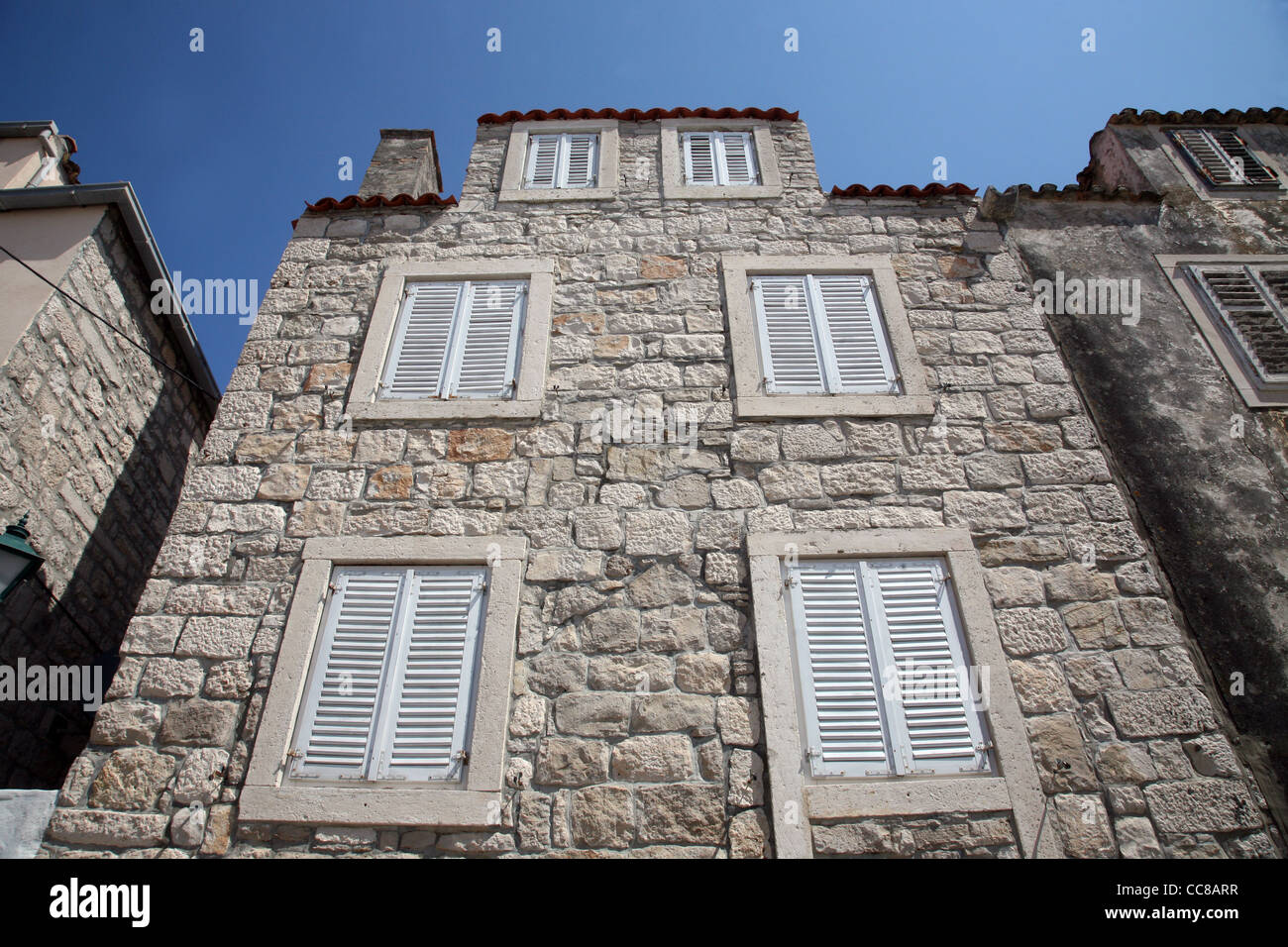 Alte historische Haus in Orebic, Kroatien Stockfoto