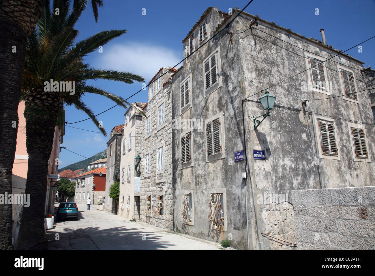 Alte historische Haus in Orebic, Kroatien Stockfoto