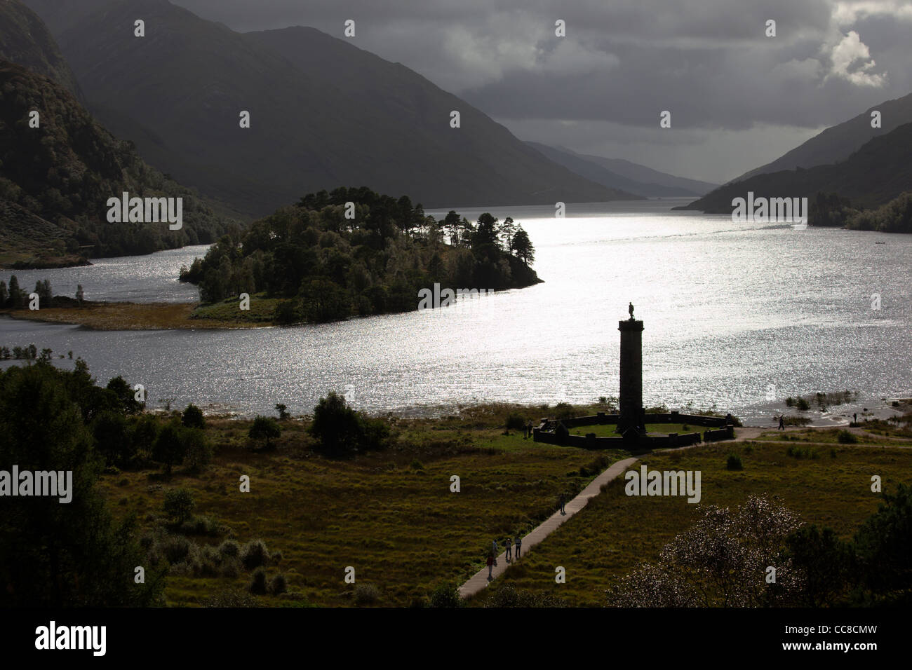 Glenfinnan Monument Loch Shiel Highland Region Schottland Stockfoto