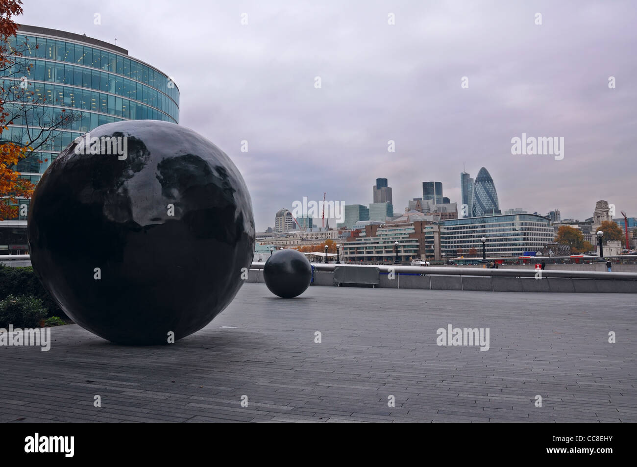 London: Blick vom Rathaus zum Stadtteil "City of London" Stockfoto