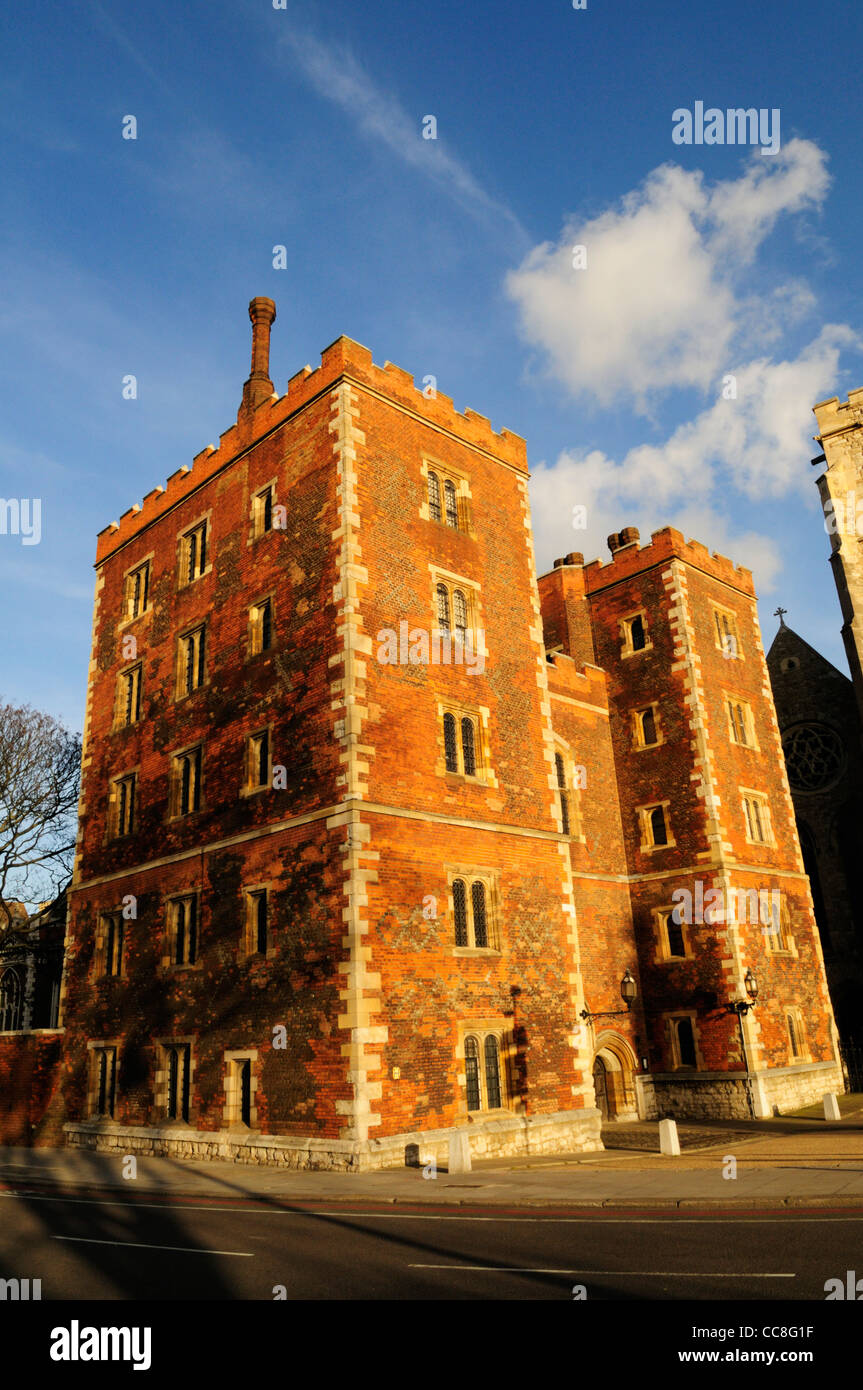 Lambeth Palace, offizielle Londoner Residenz des Erzbischofs von Canterbury, London, England, UK Stockfoto