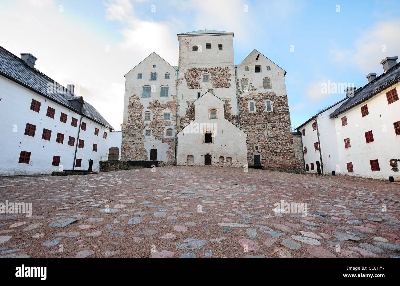 Alte mittelalterliche Burg von Turku, Finnland Stockfoto