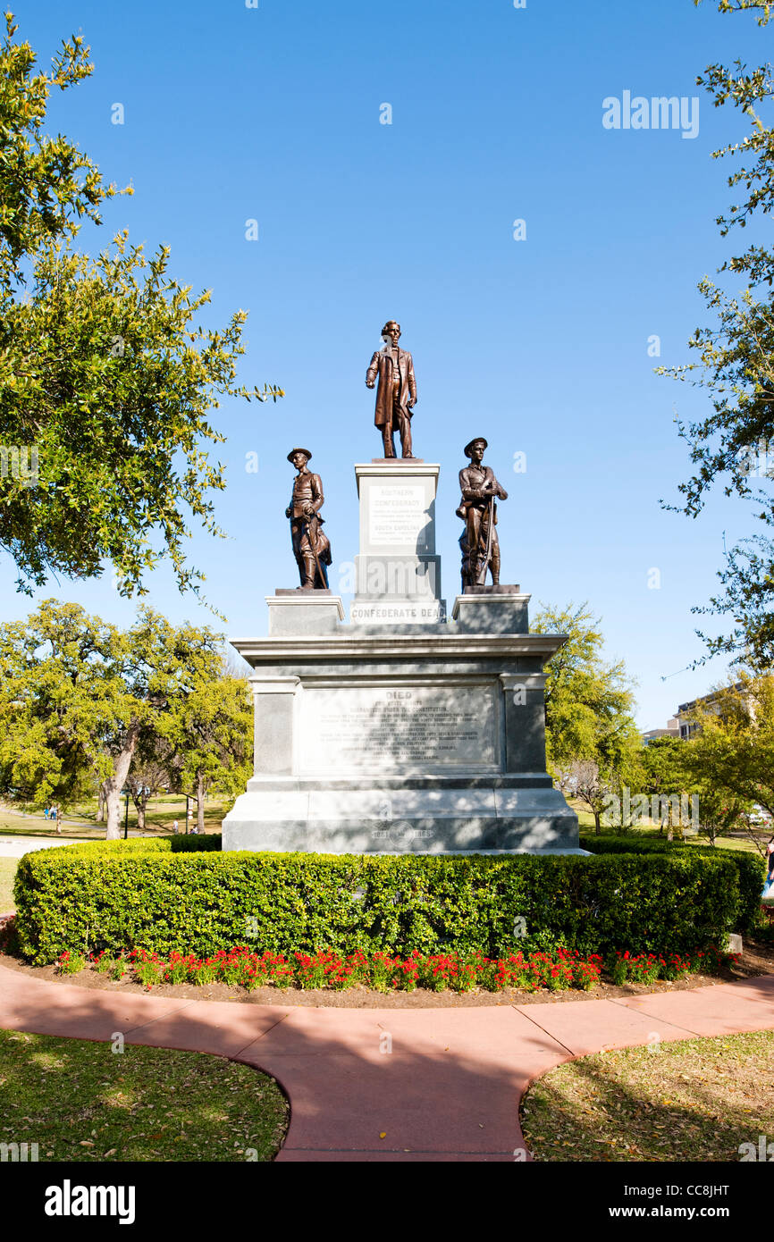 Konföderierten Soldaten Denkmal, Austin, TX Stockfoto