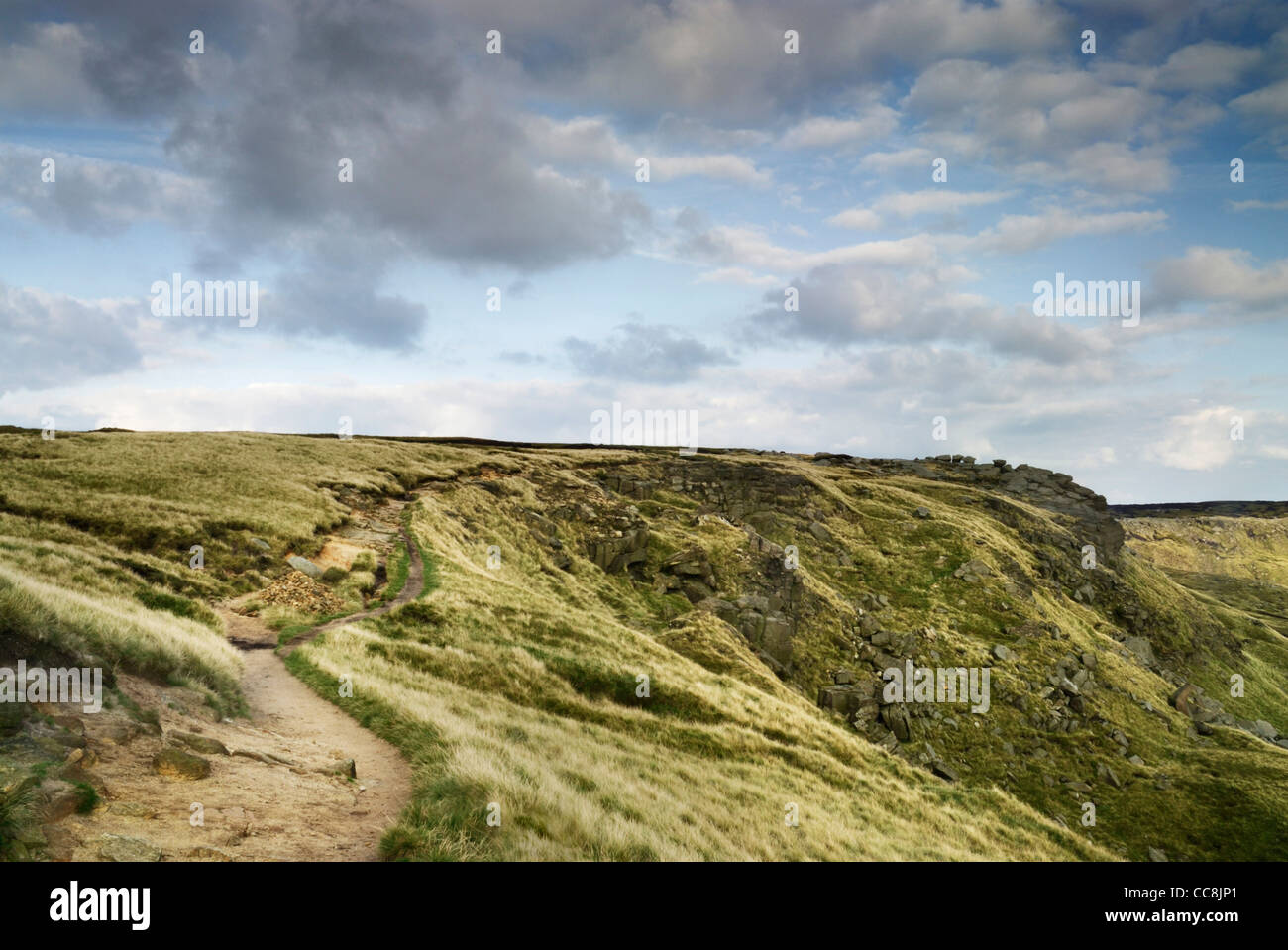 Pennine Way, Kinder-Plateau, Peak District NP, Derbyshire, England, uk Stockfoto