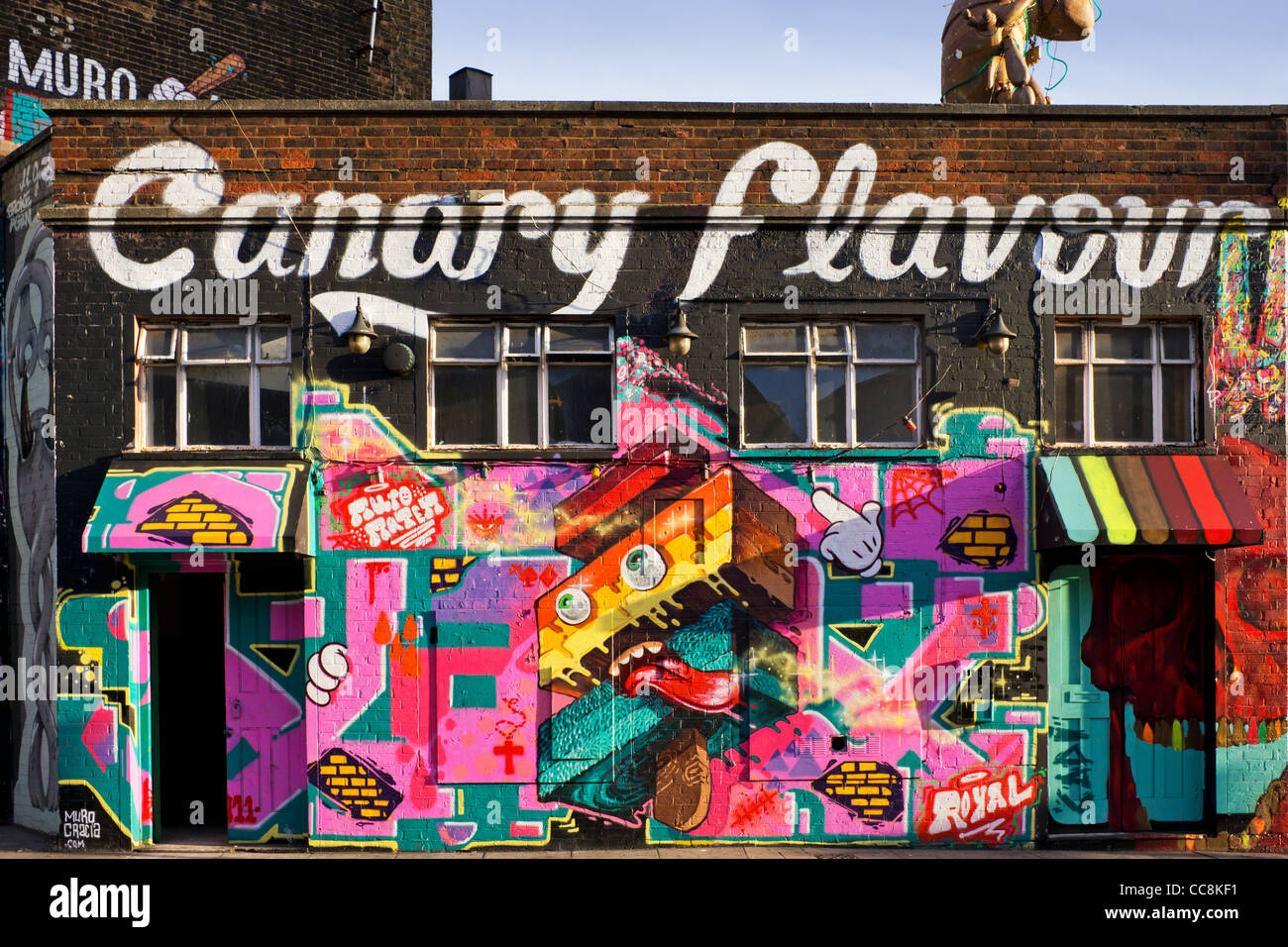 Graffiti in der Great Eastern Street Stockfoto