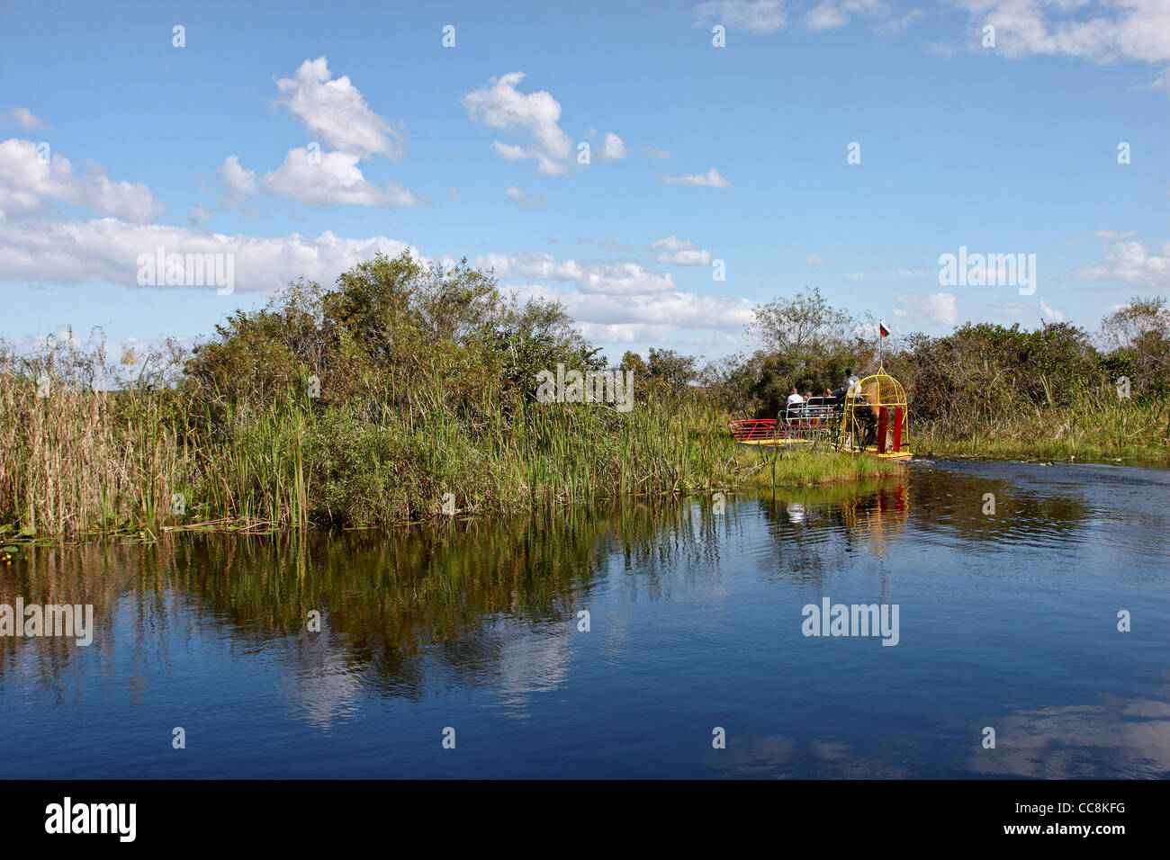 Ein Luftboot auf den Seen in Florida Stockfoto
