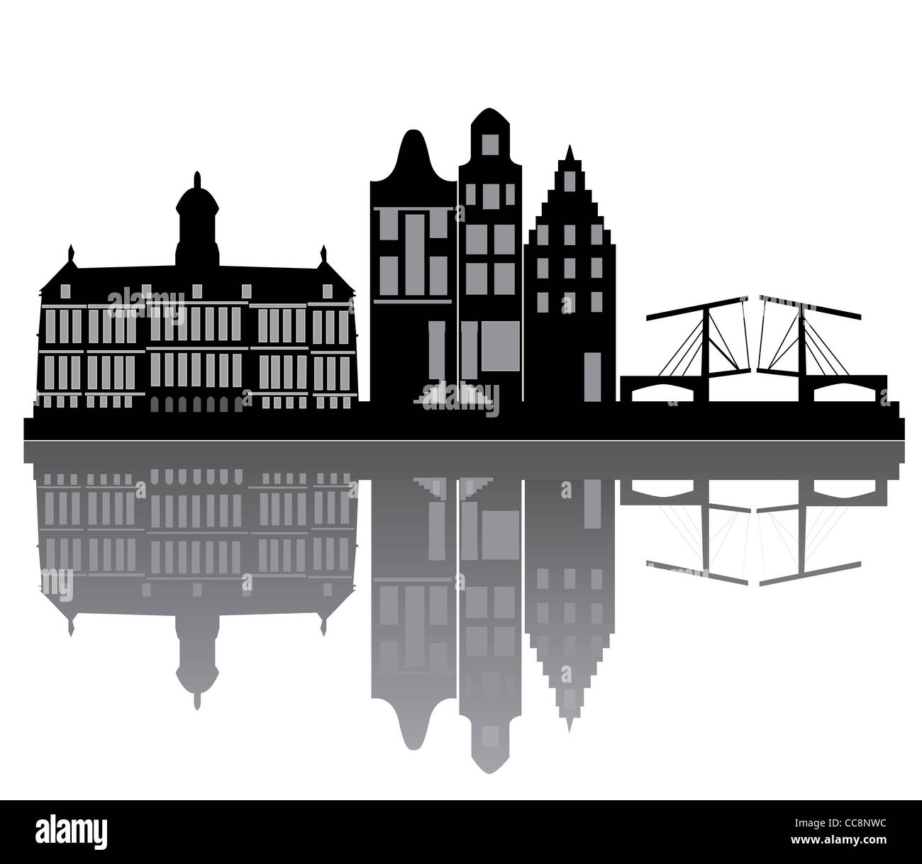 Skyline von Amsterdam Stockfoto