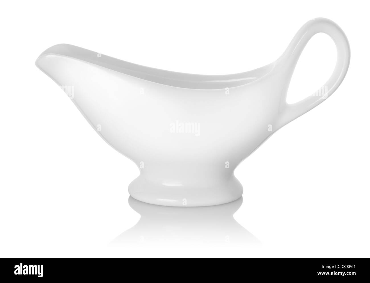 Sauciere isoliert auf weißem Hintergrund Stockfoto