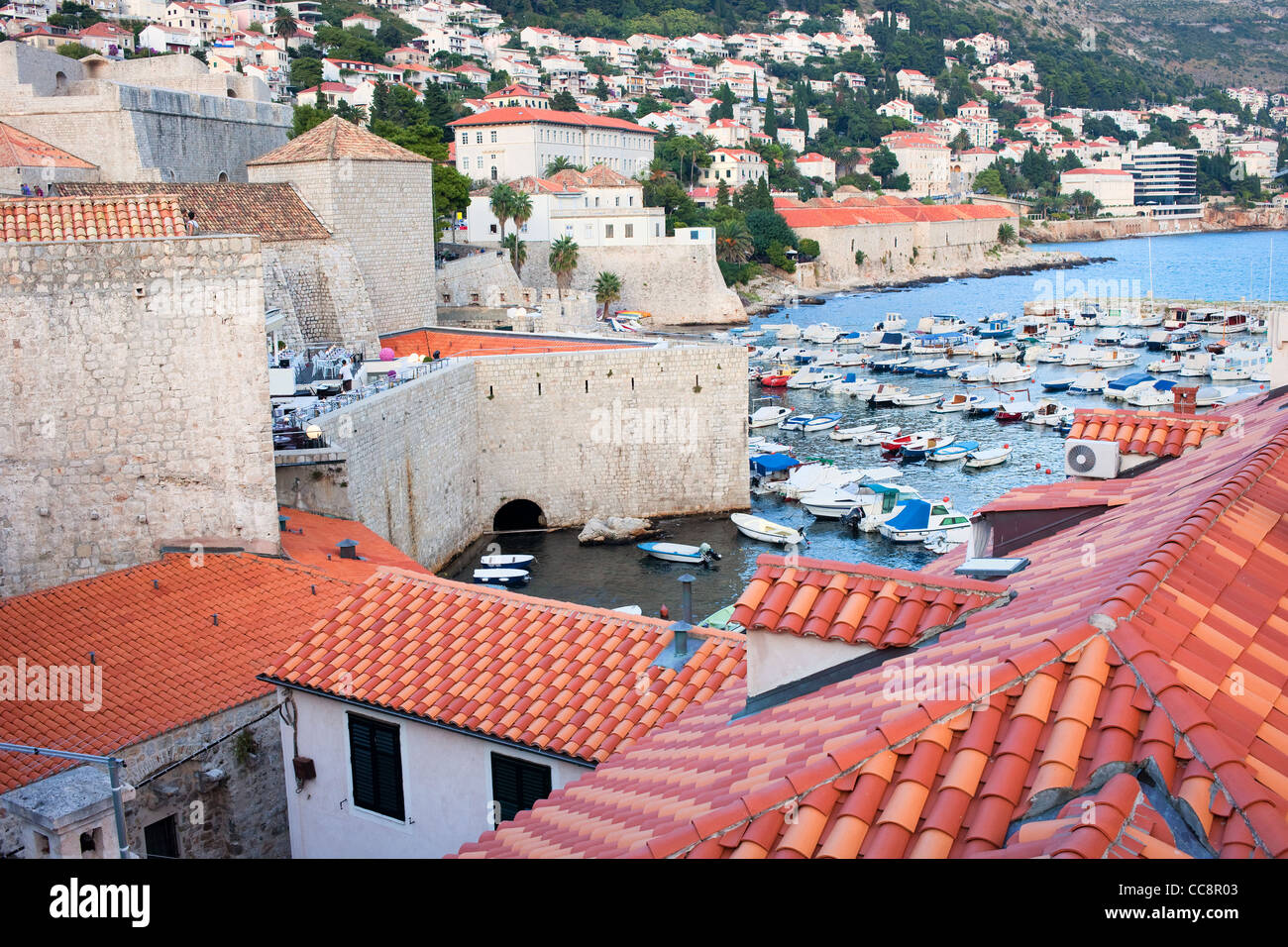 Landschaft der Stadt Dubrovnik in Kroatien, Süd-Dalmatien Stockfoto