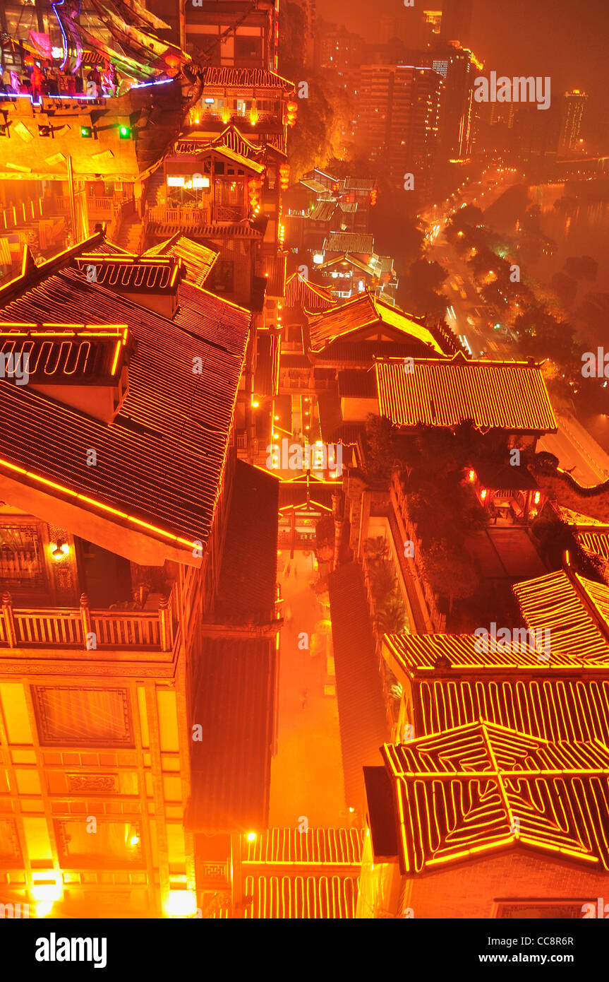 Hongyadong in China Chongqing City centre Stockfotografie Alamy