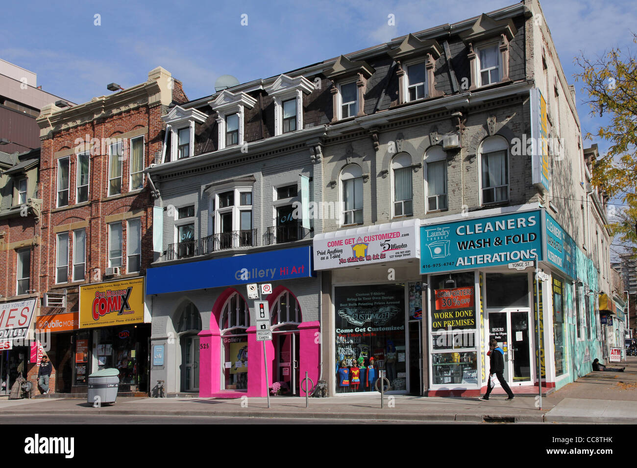 Toronto Yonge Street, viktorianischen Fassaden Stockfoto