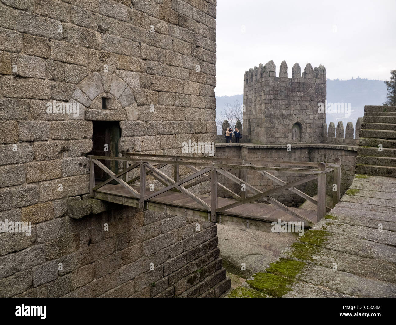 Guimaraes Burg Interieur, Portugal Stockfoto