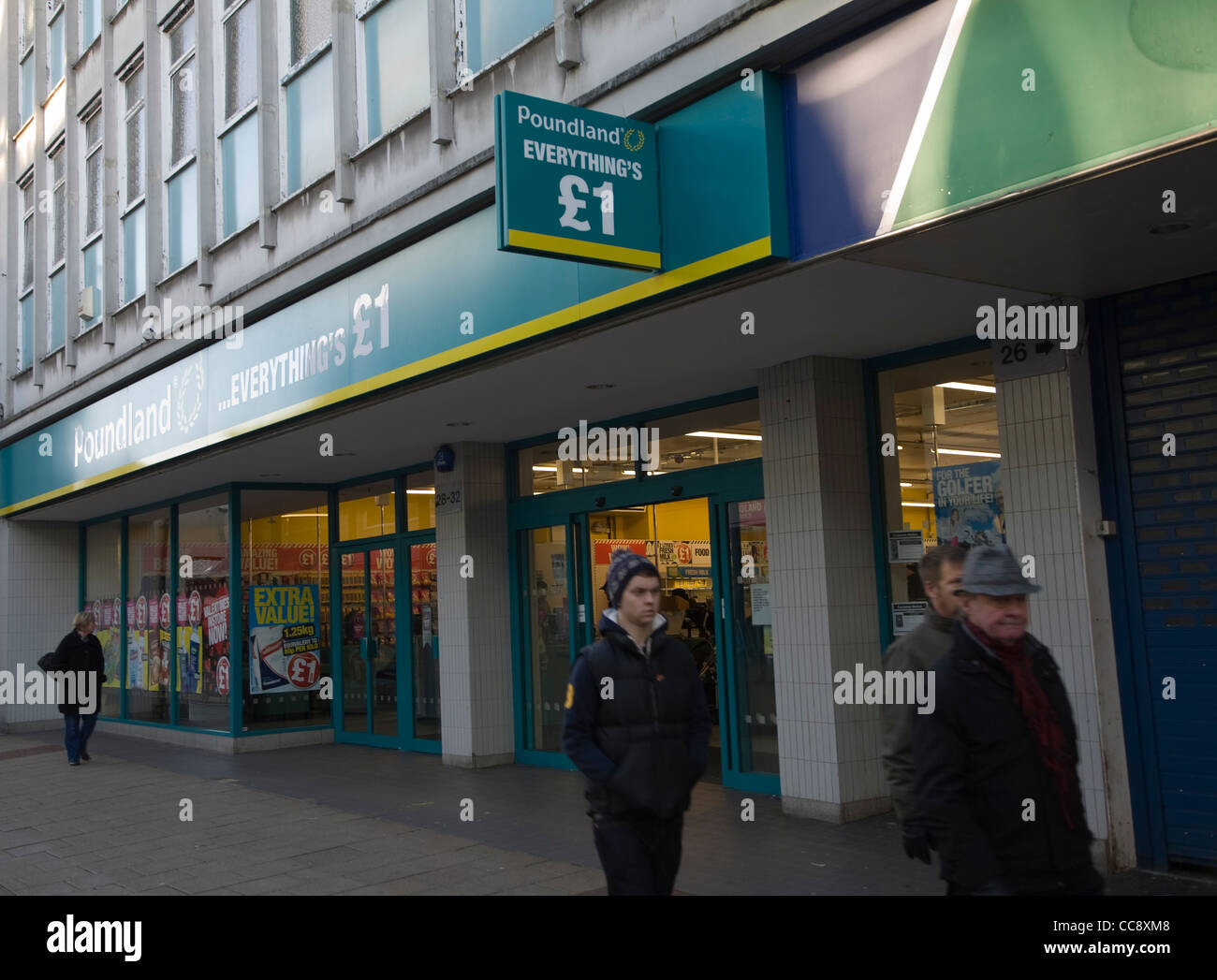 Poundland Shop Ipswich Stockfoto