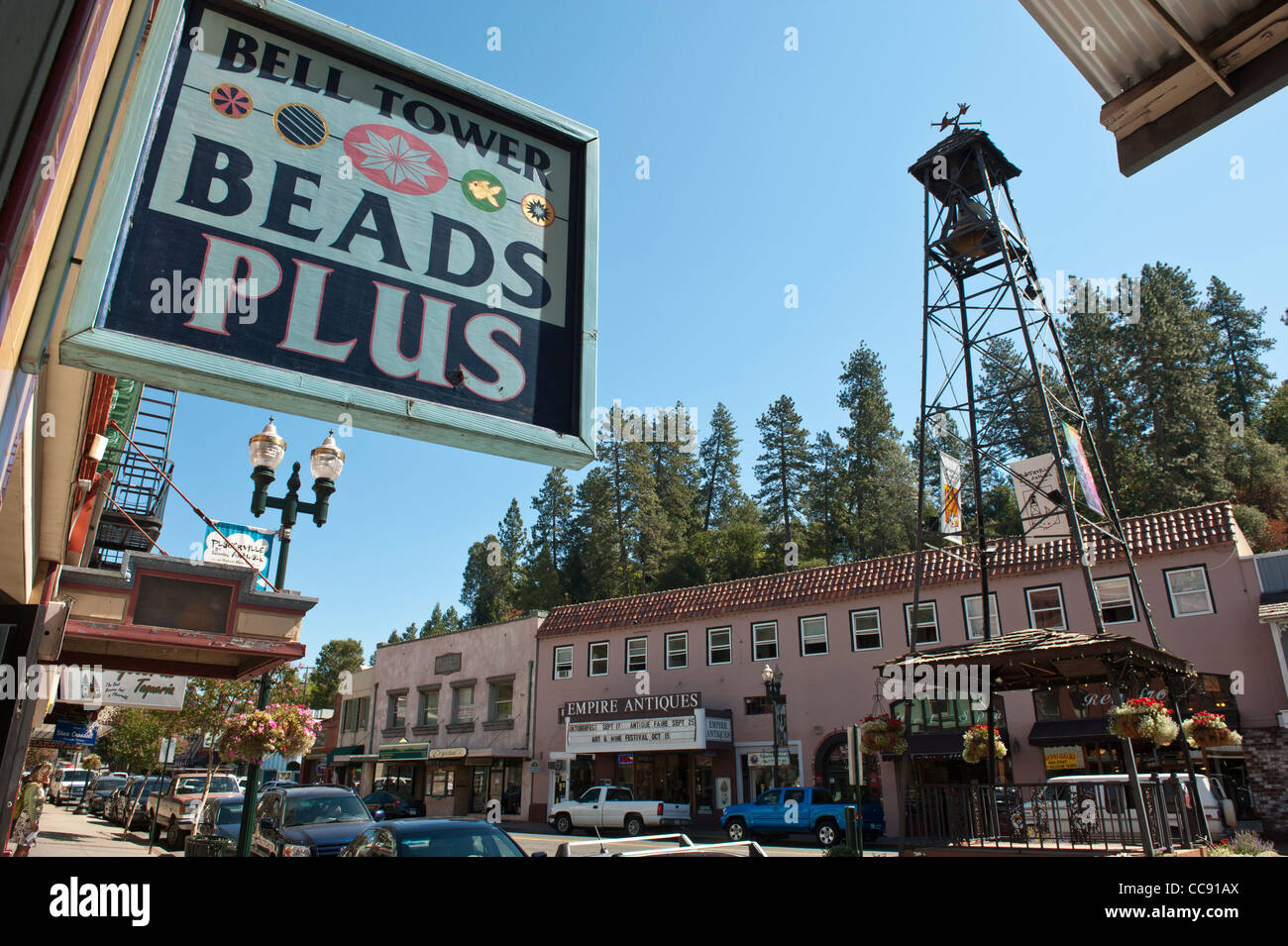 Bell Tower, Placerville, El Dorado County, Kalifornien, USA Stockfoto