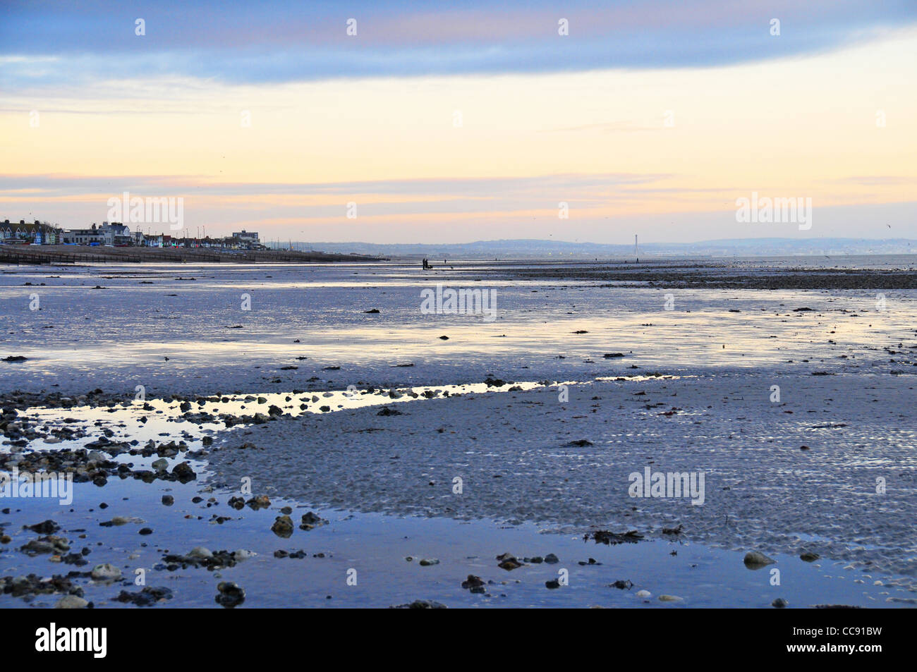 Worthing Strand Stockfoto