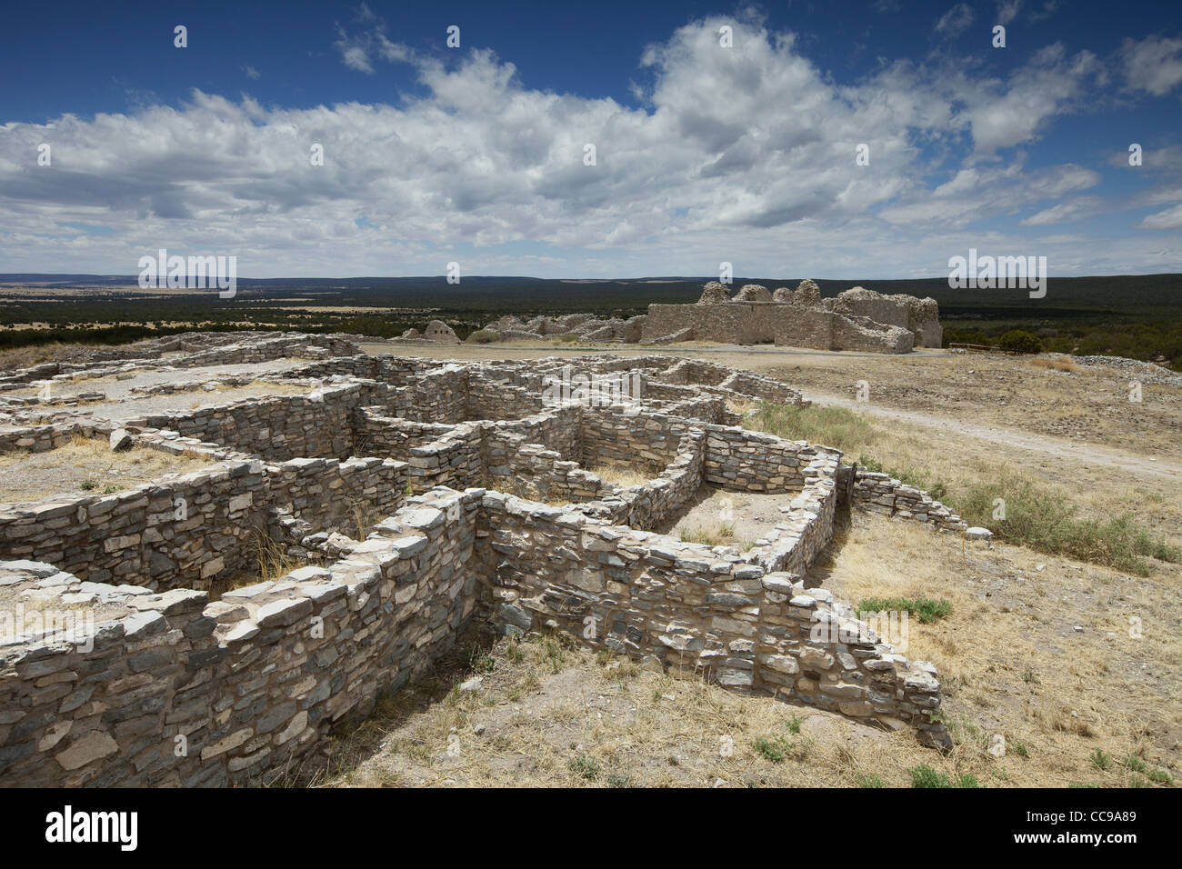 Gran Quivira Nationaldenkmal, Salinas Pueblo Missionen National Monument, New Mexico, USA Stockfoto