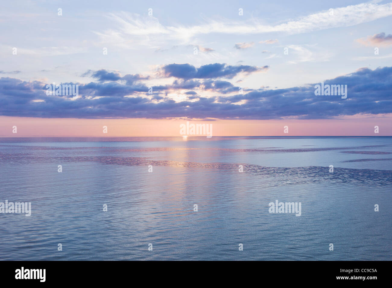 Sonnenuntergang über der Ostsee, Deutschland Stockfoto