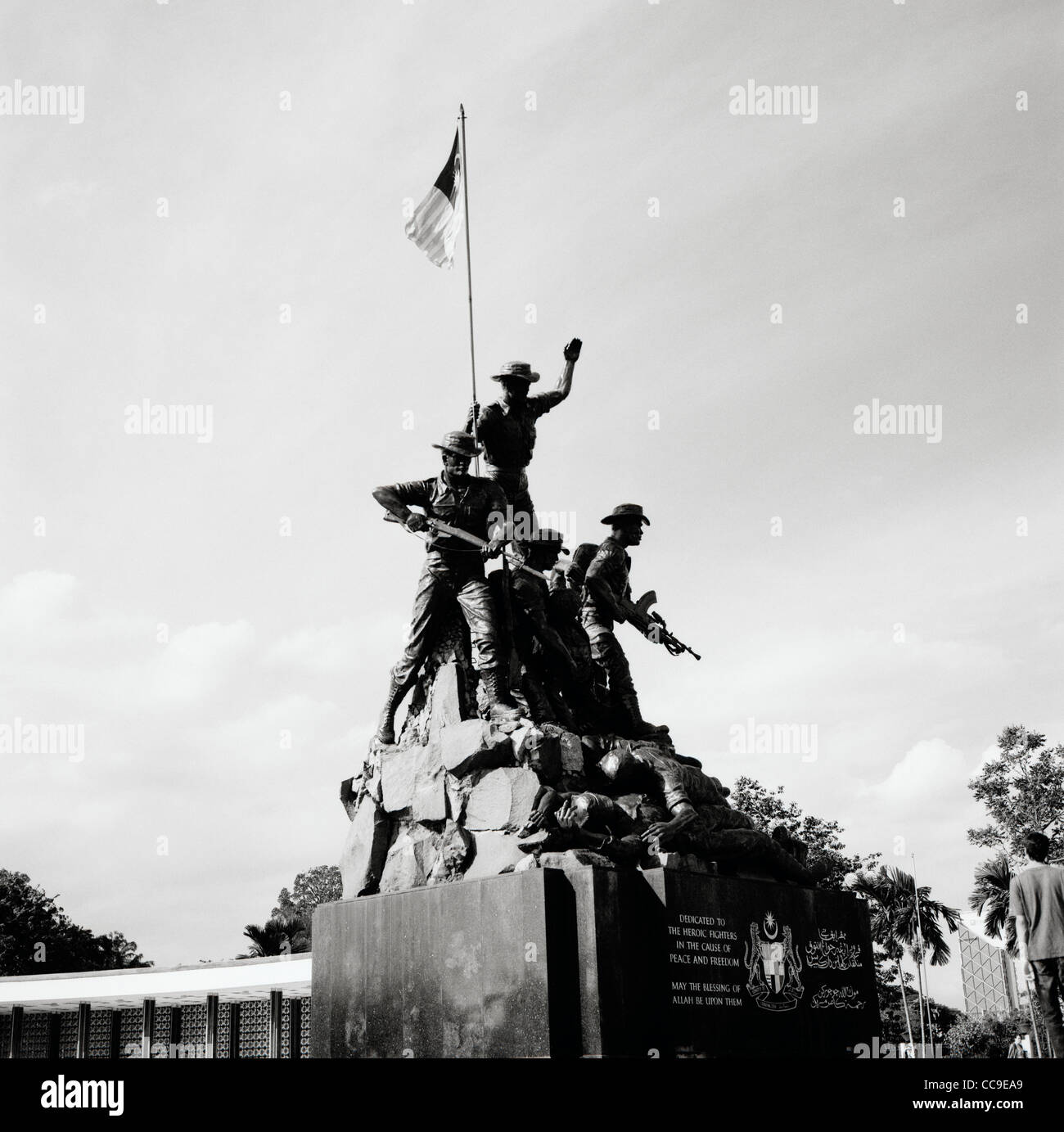 Das National Monument in Kuala Lumpur in Malaysia in Fernost Südostasien. Krieg Geschichte Kunst historische Reisen Stockfoto