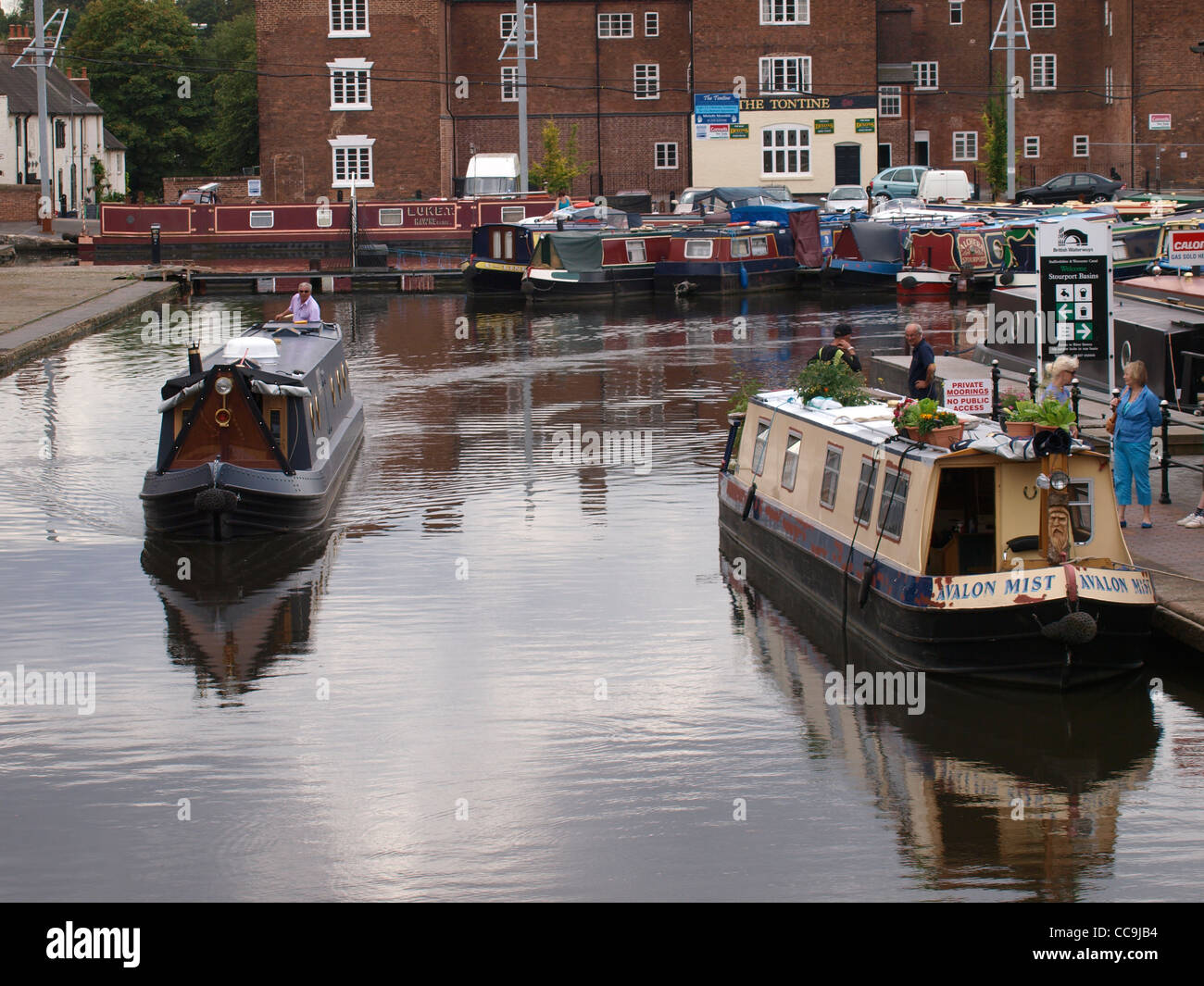 Stourport Becken, Staffordshire und Canal Worcester, UK Stockfoto