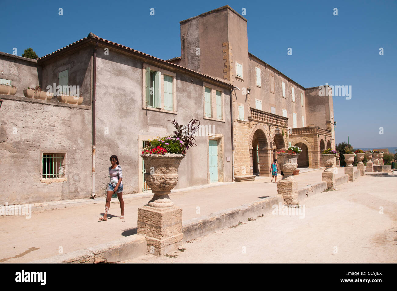 Chateau de Girard in der Innenstadt von Meze in Herault, Languedoc-Roussillon-Frankreich Stockfoto