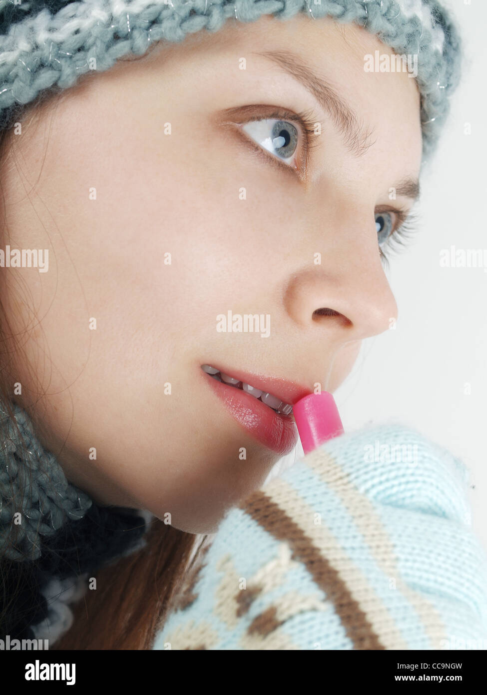 Winter-Frau Stockfoto