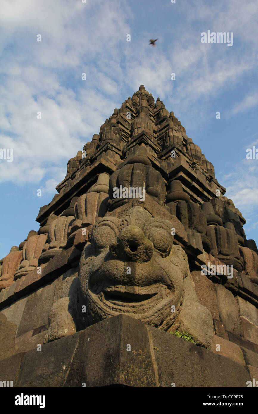 Statue in der Nähe von Prambanan Indonesien Hindu Tempel Yogyakarta Stockfoto