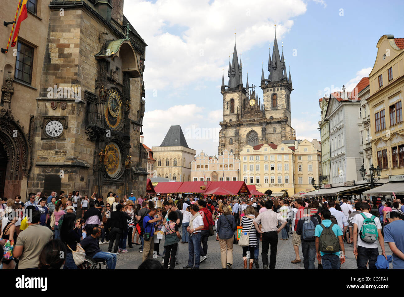 Berühmte astronomische Uhr in der Altstädter Ring, Prag Tschechische Republik Stockfoto