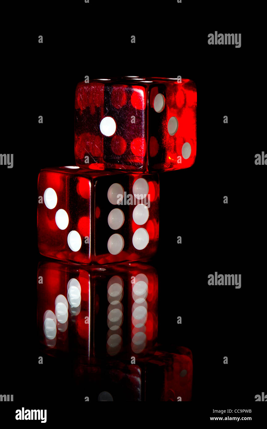 Rollen Sie die Würfel! Stockfoto