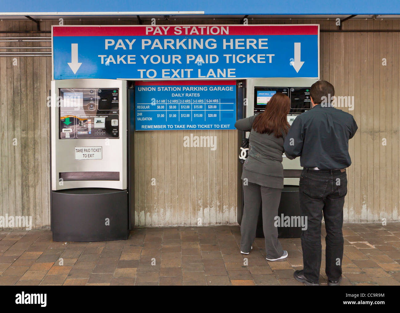 Parkplatz-Pay-station Stockfoto