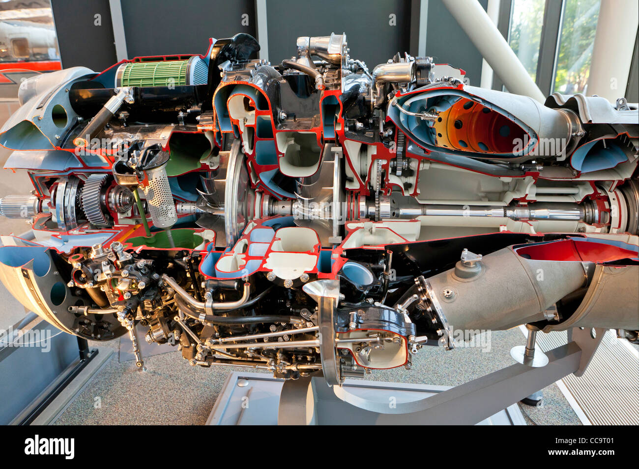 Rolls-Royce Dart Turboprop Motor cutaway Stockfoto