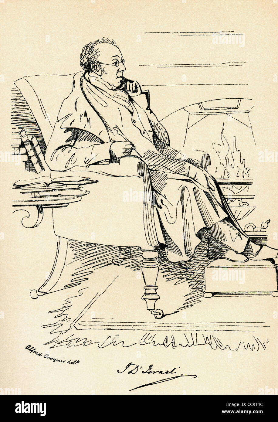 Isaac D'Israeli, 1766 – 1848. Britischer Schriftsteller, Gelehrter und Literat. Stockfoto