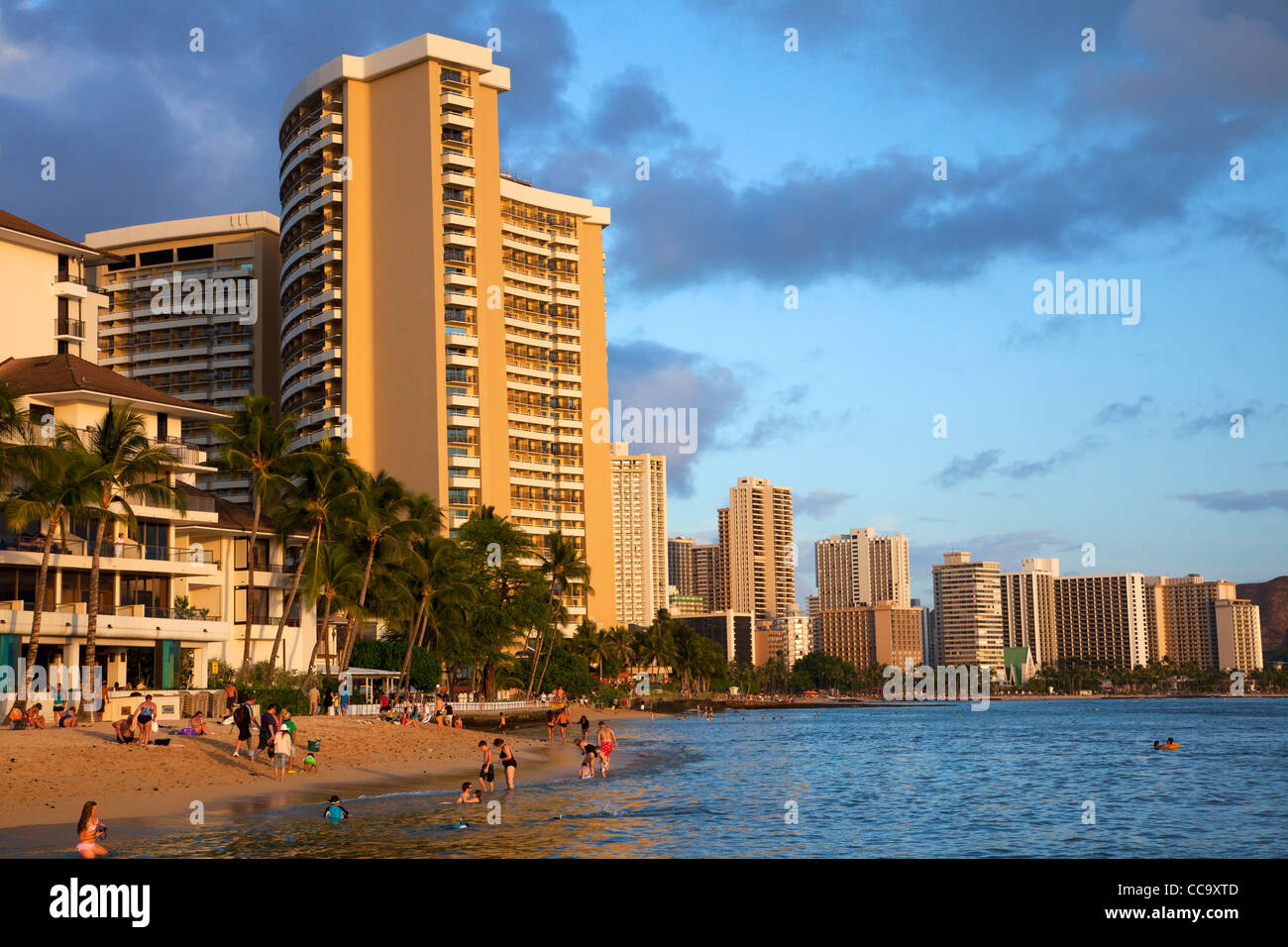 Waikiki Beach, Honolulu, Hawaii. Stockfoto