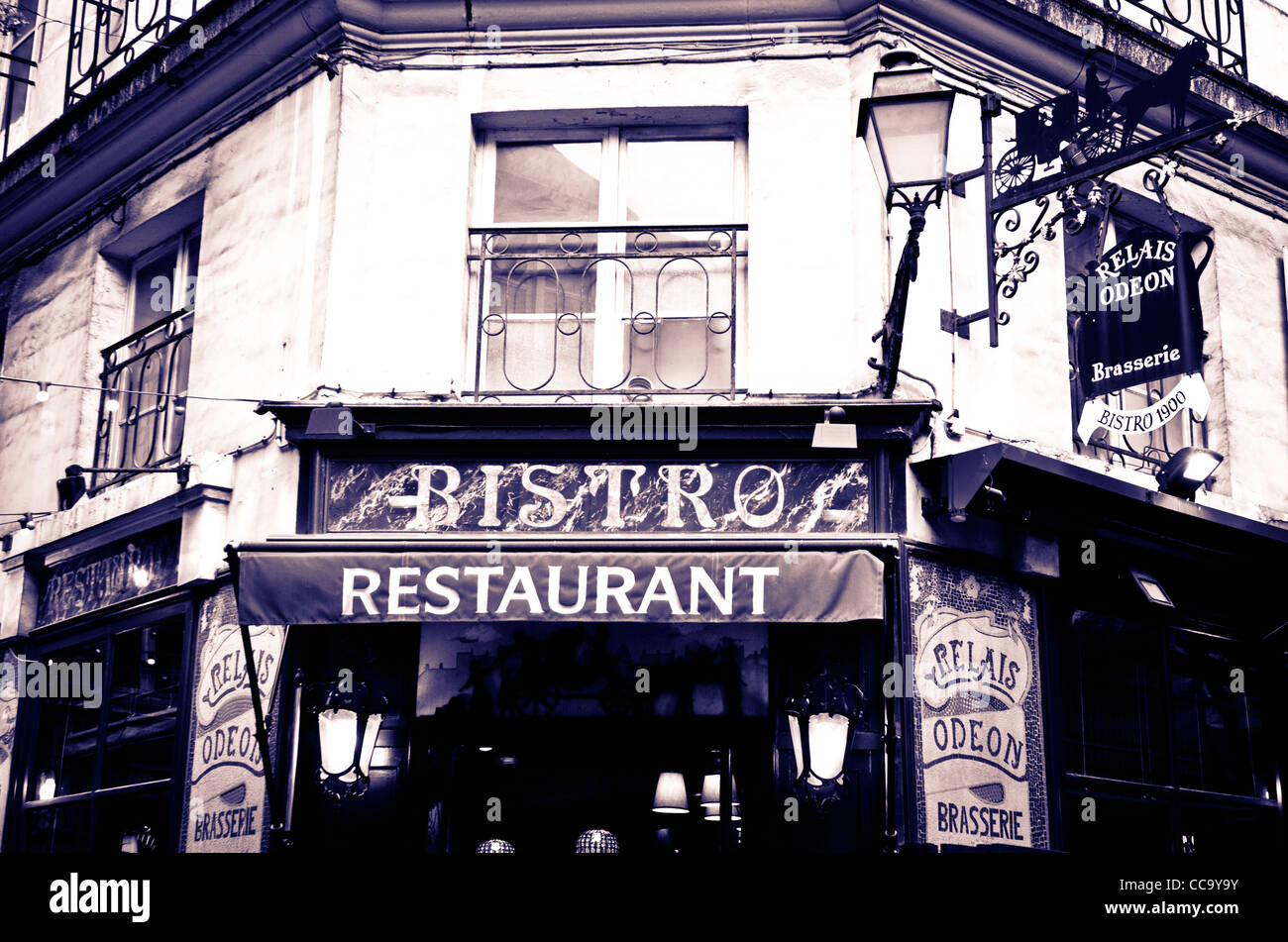 Relais Odeon Restaurant, Rive Gauche, Paris, Frankreich Stockfoto