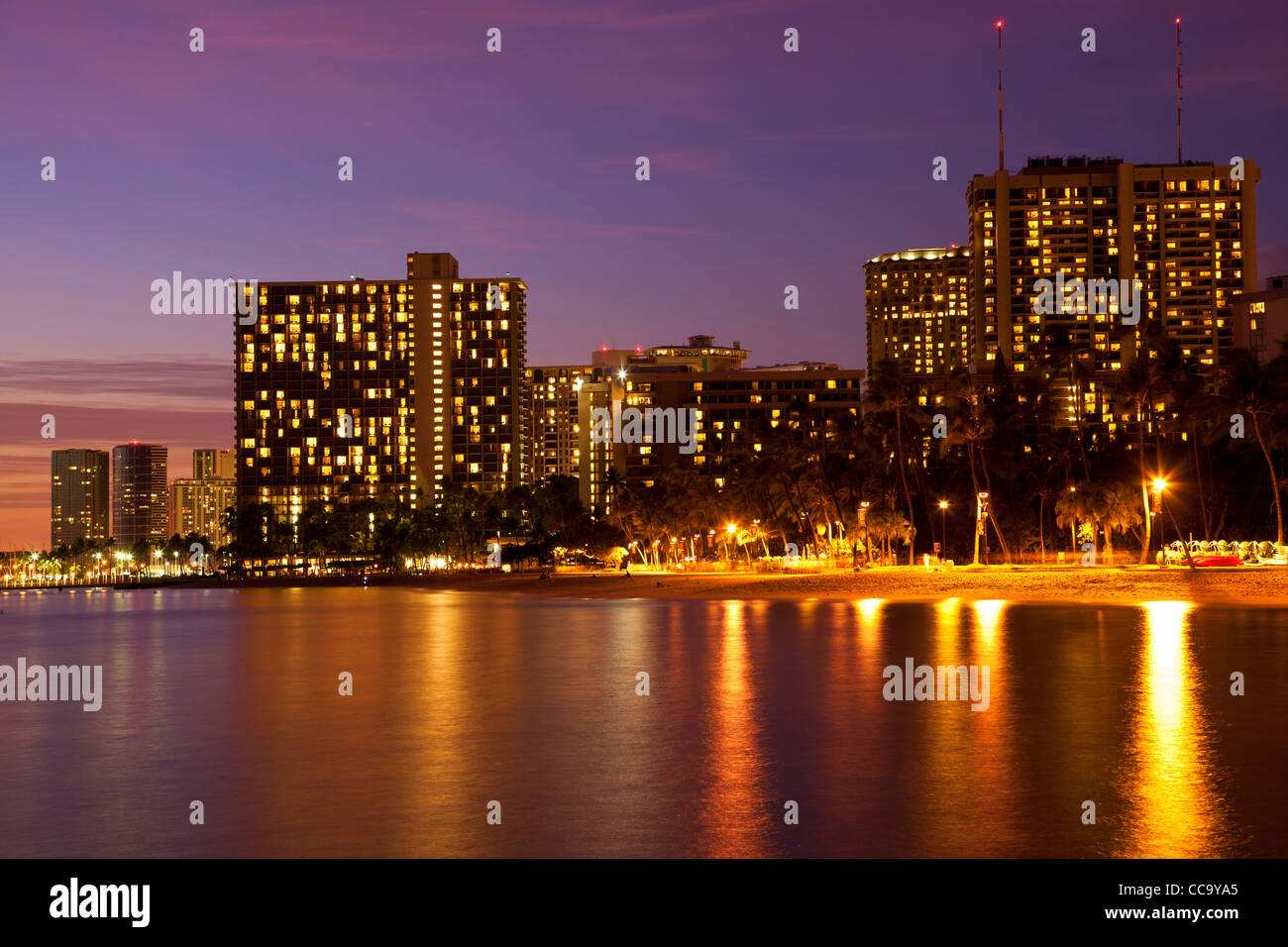 Waikiki, Honolulu, Hawaii. Stockfoto