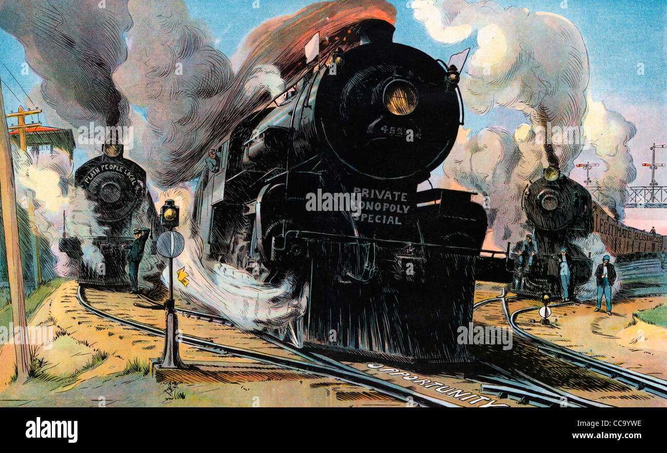 Vorfahrt - 1910 politische Abbildung Stockfoto