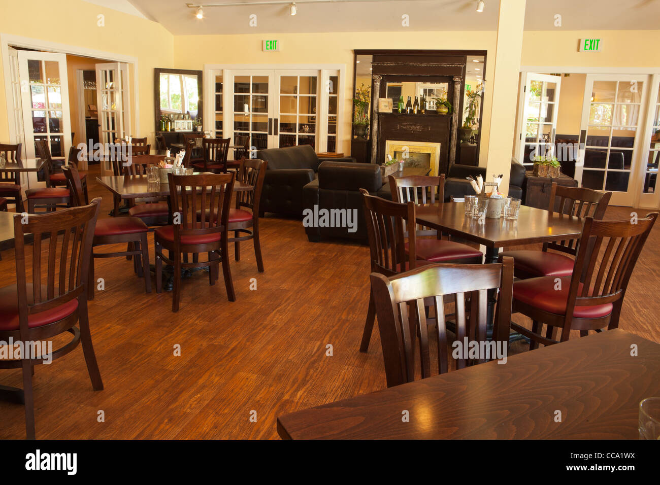 Le Cafe Stella, Santa Barbara, California, Vereinigte Staaten von Amerika Stockfoto