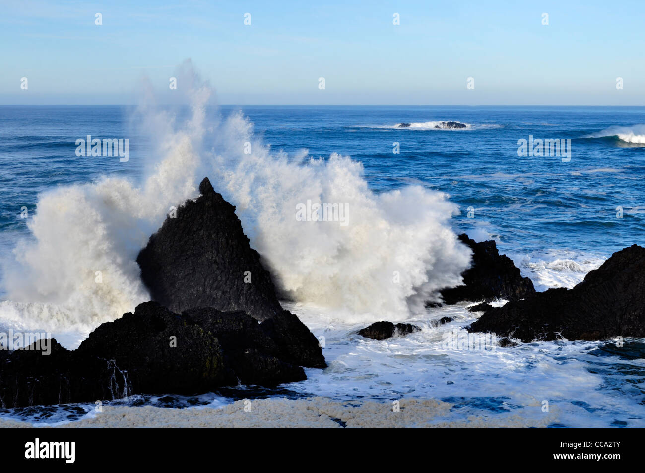 Wellen an der Küste von Oregon Stockfoto